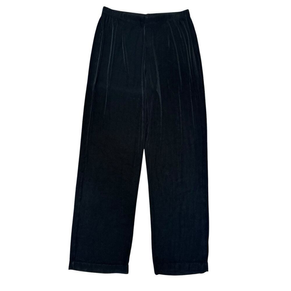 Chico’s Travelers Pants 2 US 12 Medium Black Slinky Knit Pull On Elastic Waist